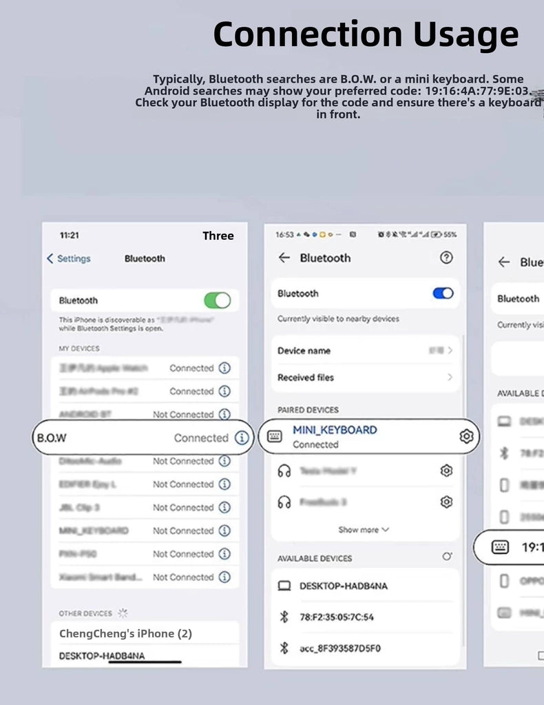 Portable Wireless Foldable Keyboard
